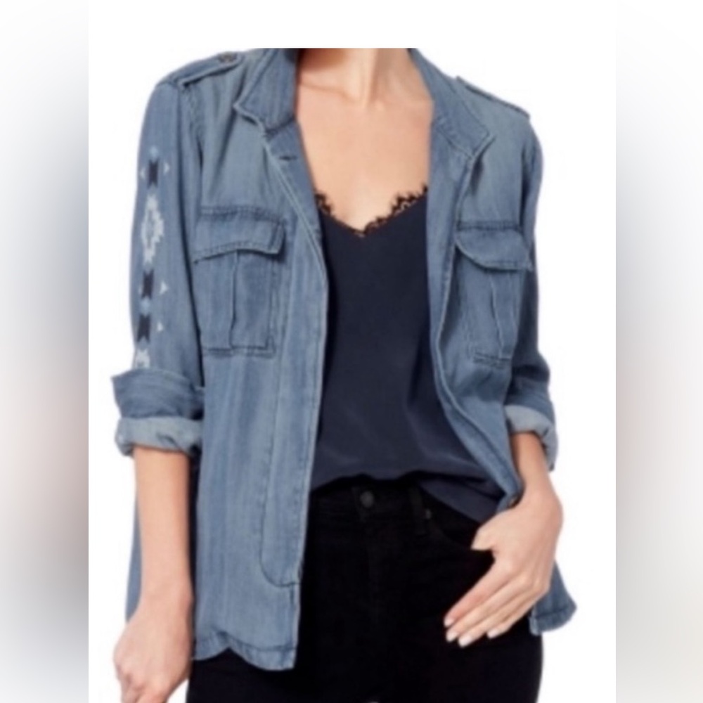 NWT Rails Smith Blue Dark Vintage Wash Button Down Shirt